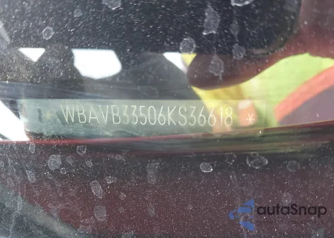 2006 BMW 330I из США, поврежденный, VIN WBAVB33506KS36618